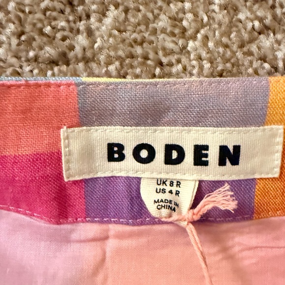 Boden Lola Blouson Rainbow Multi-Gingham Plaid Maxi Dress Women’s US size 4. - Picture 3 of 13